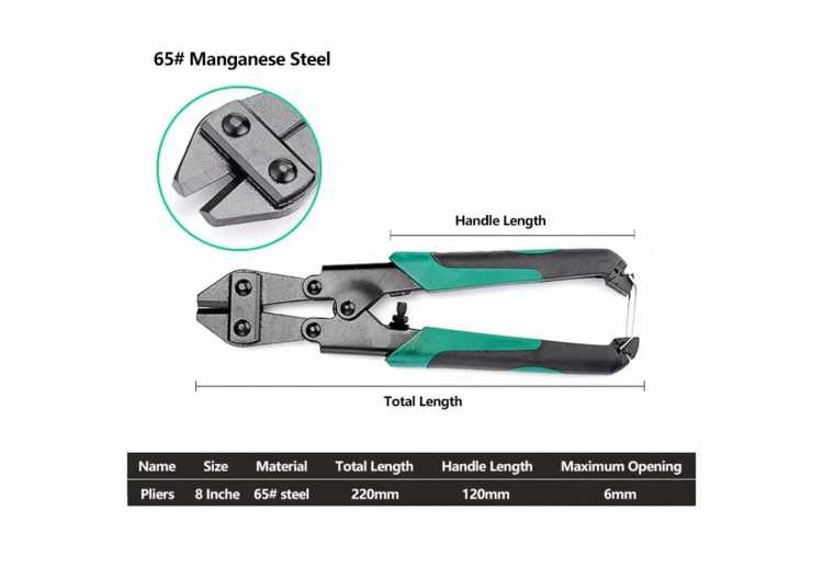 8 InchLabor-Saving Wire Cutting Pliers  Heavy-Duty Steel Bar Cutting Pliers Electrician Professional Durable Hardware Tool 1420